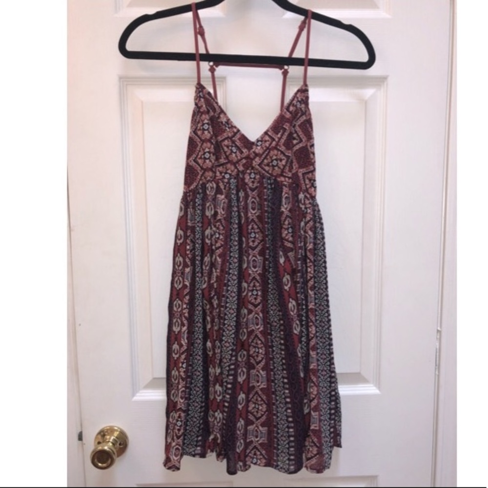 Burgundy bohemian dress